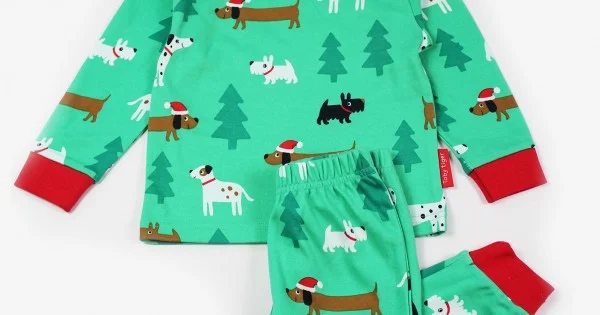 Pyjamas Toby Tiger Organic Cotton PJ Print Christmas Dog